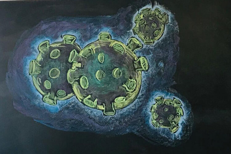 Bordtekening van Sanne Riemers, leerkracht op vrijeschool Tiliander in Tilburg